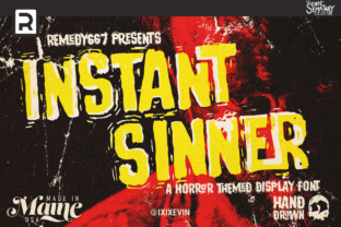 Instant Sinner: A Handmade Display Font for Bold Editorial Design