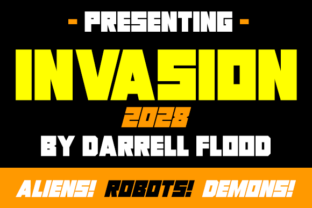 Invasion 2028: A Modern Sci-Fi Display Font for Futuristic Design