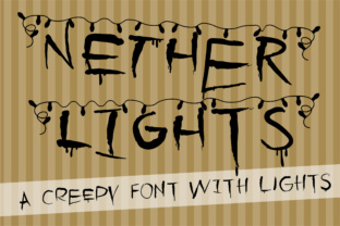 Nether Lights Font for Festive Craft Designs