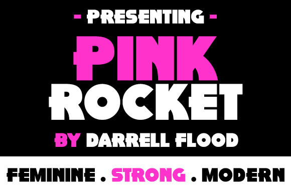 Pink Rocket: A Bold Retro Future Typeface for Editors