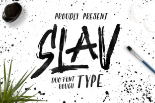 Slav: A High-Energy Display Font for Web Headers
