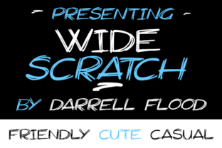 Widescratch: The Wide Scribbly Font for Cute School Themes